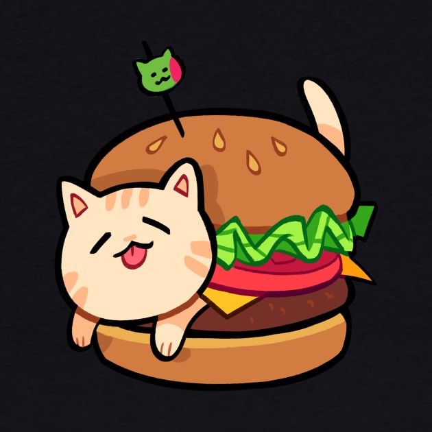 burger cat by giraffalope